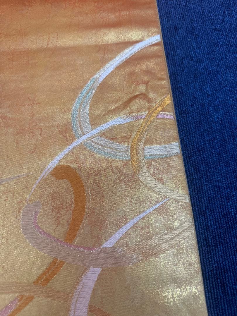 2677袋帯 古代彫金紋 西陣織 金糸　高級上質上品　約440cm 未使用