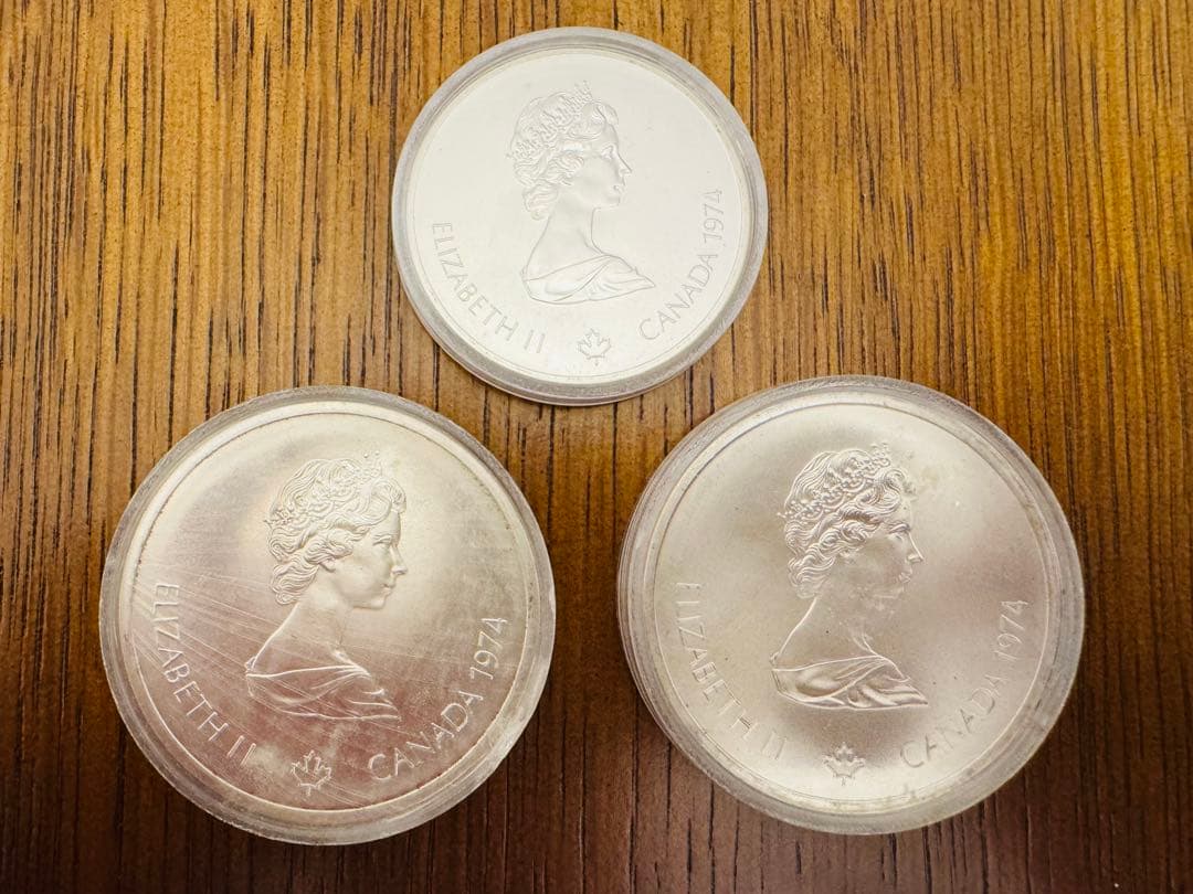U*ズ様 モントリオールオリンピック・エリザベス2世記念硬貨 3枚セット【ケース