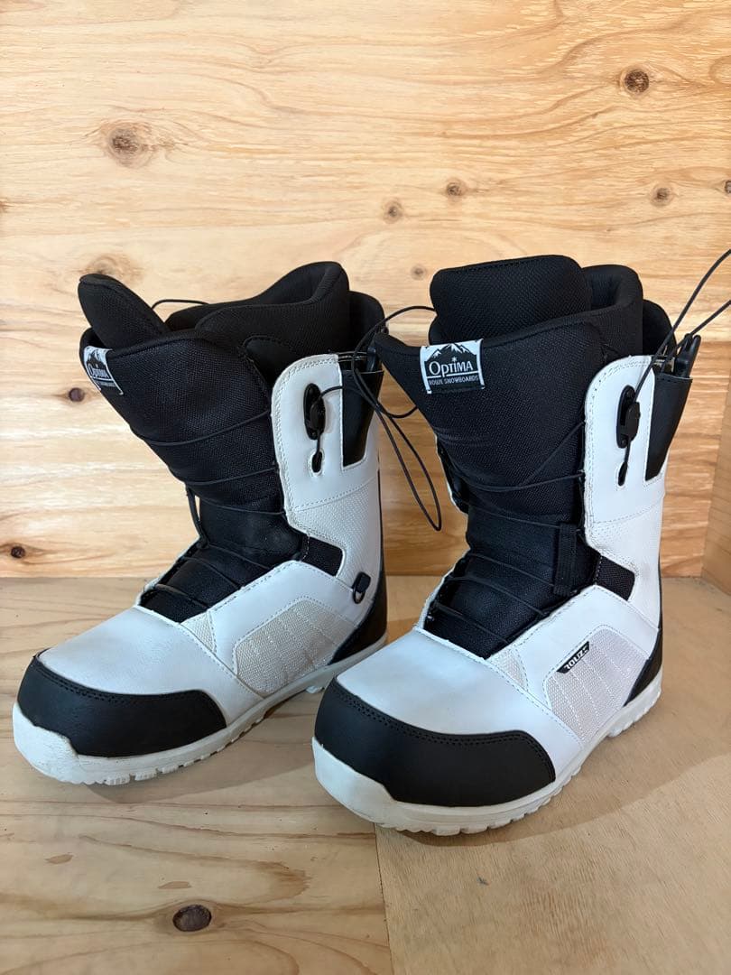 Optima スノーボードブーツ 男性用 ホワイト/ブラック