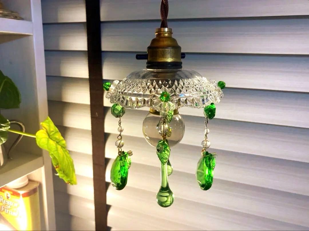 （専用）ミニシャンデリア（植物）1920年　フランス　イギリスランプスタンド