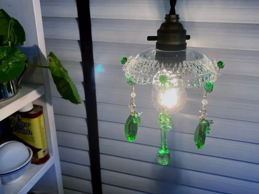 （専用）ミニシャンデリア（植物）1920年　フランス　イギリスランプスタンド