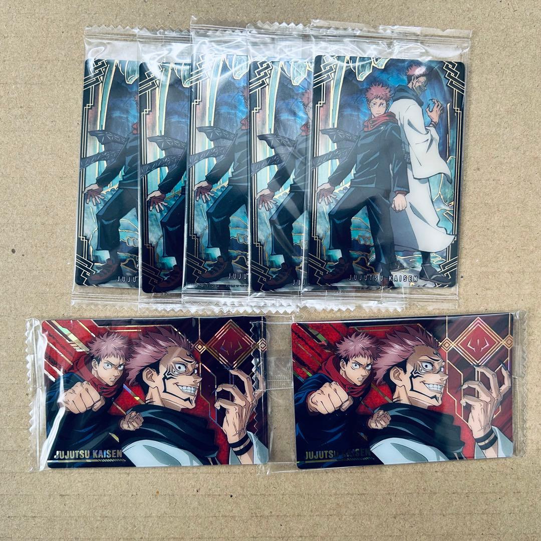 呪術廻戦 虎杖悠仁 両面宿儺 缶バ アクリルフィギュア ストラップ アートカード