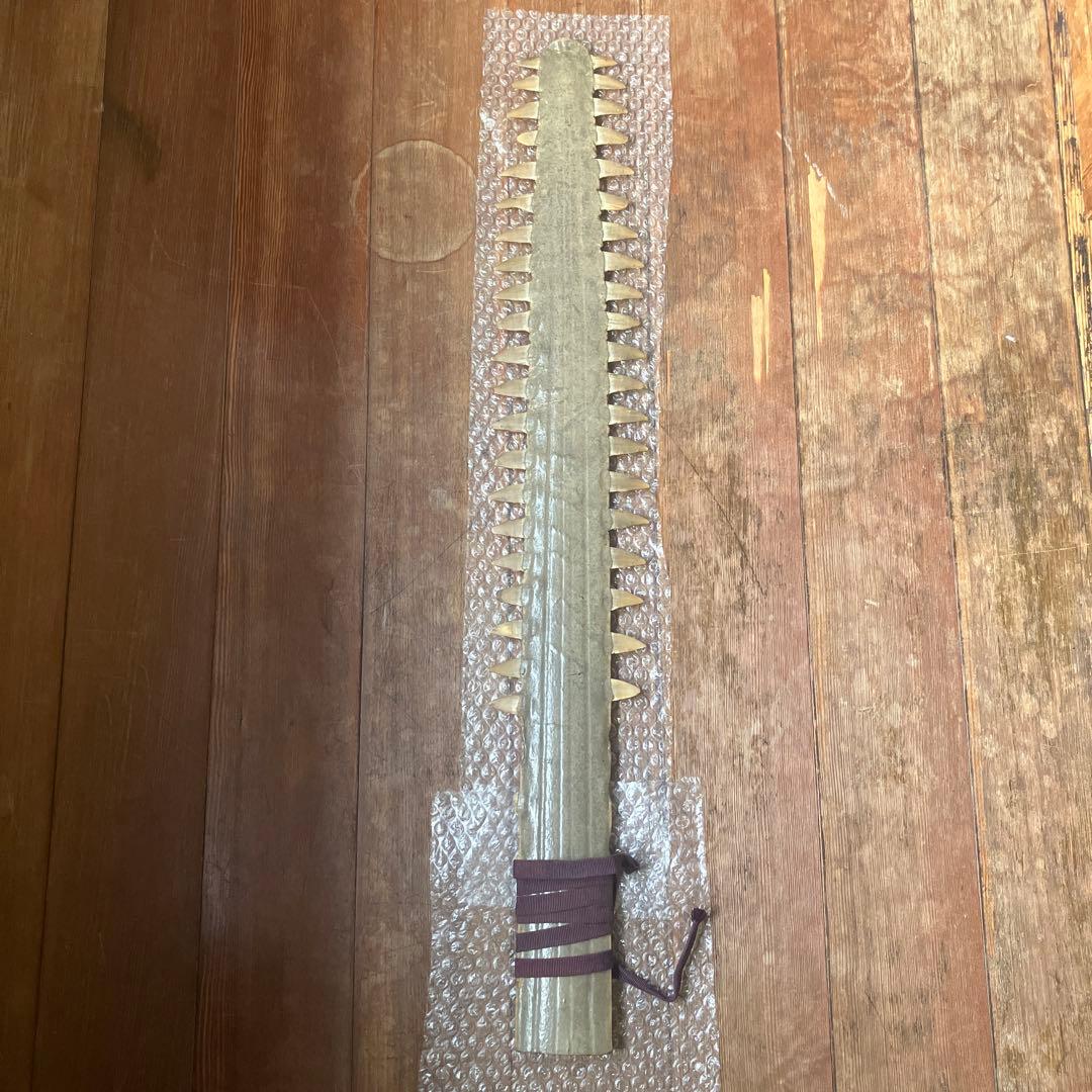 希少 ノコギリエイ 吻 全長約74cm 歯 博物 雑貨