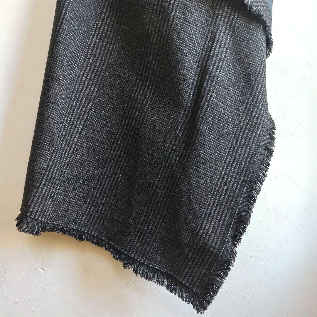 Sacai サカイ ウール　アシンメトリースカート グレンチェック　３