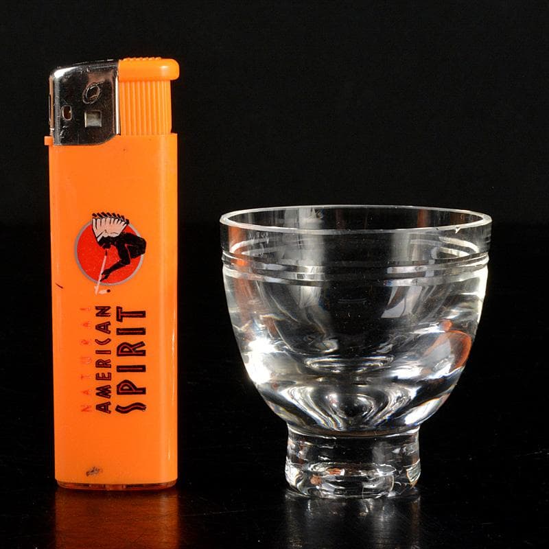 クリスタルガラス　冷酒グラス　酒杯　煎茶器　6客　桐箱付　V　6238