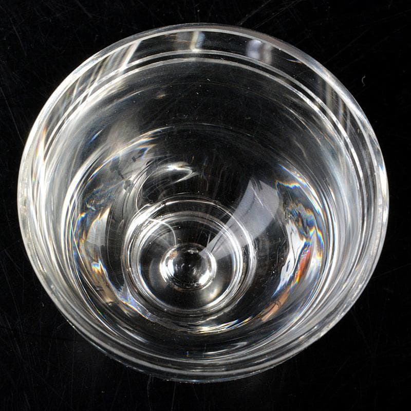 クリスタルガラス　冷酒グラス　酒杯　煎茶器　6客　桐箱付　V　6238