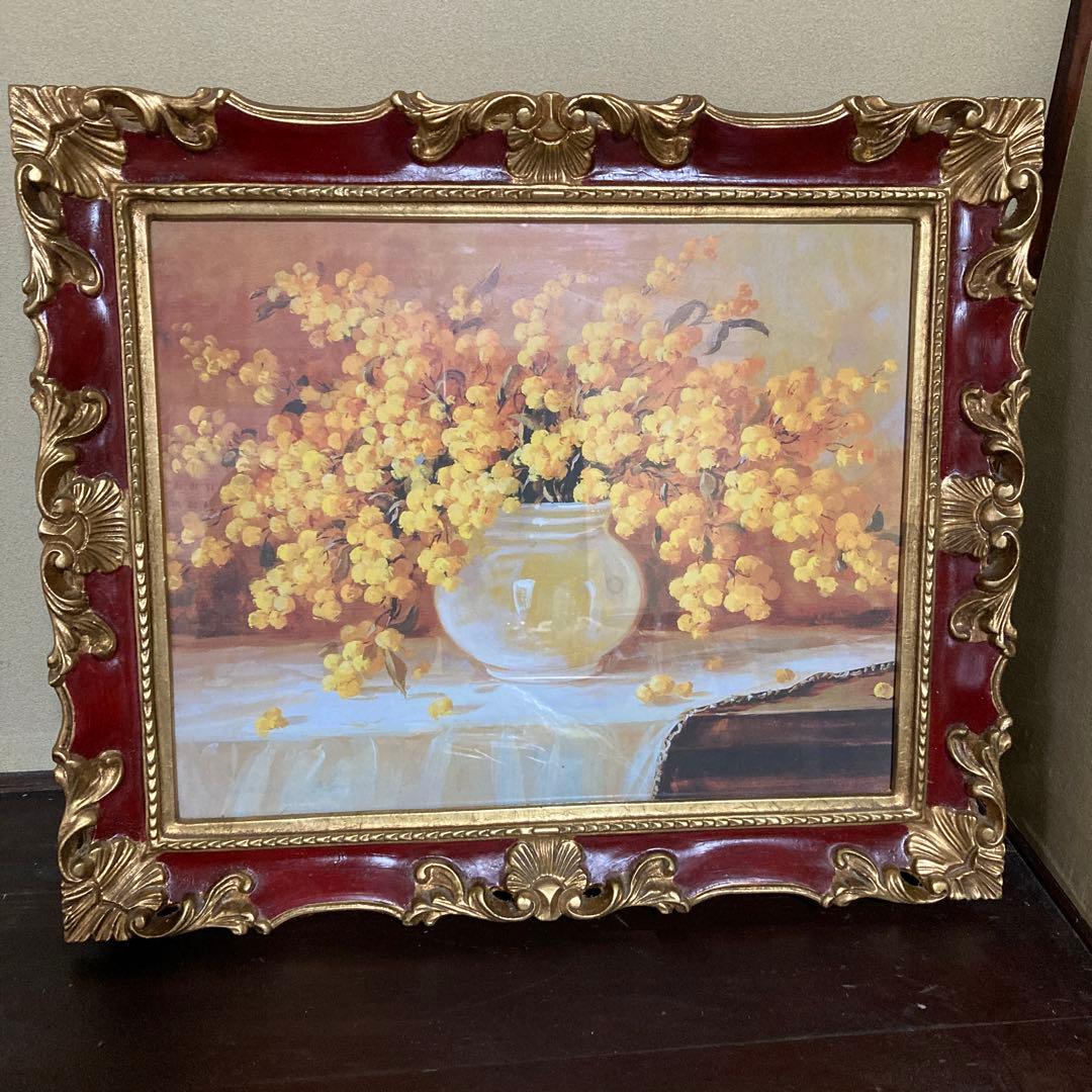 額絵　ミモザ　イタリア製