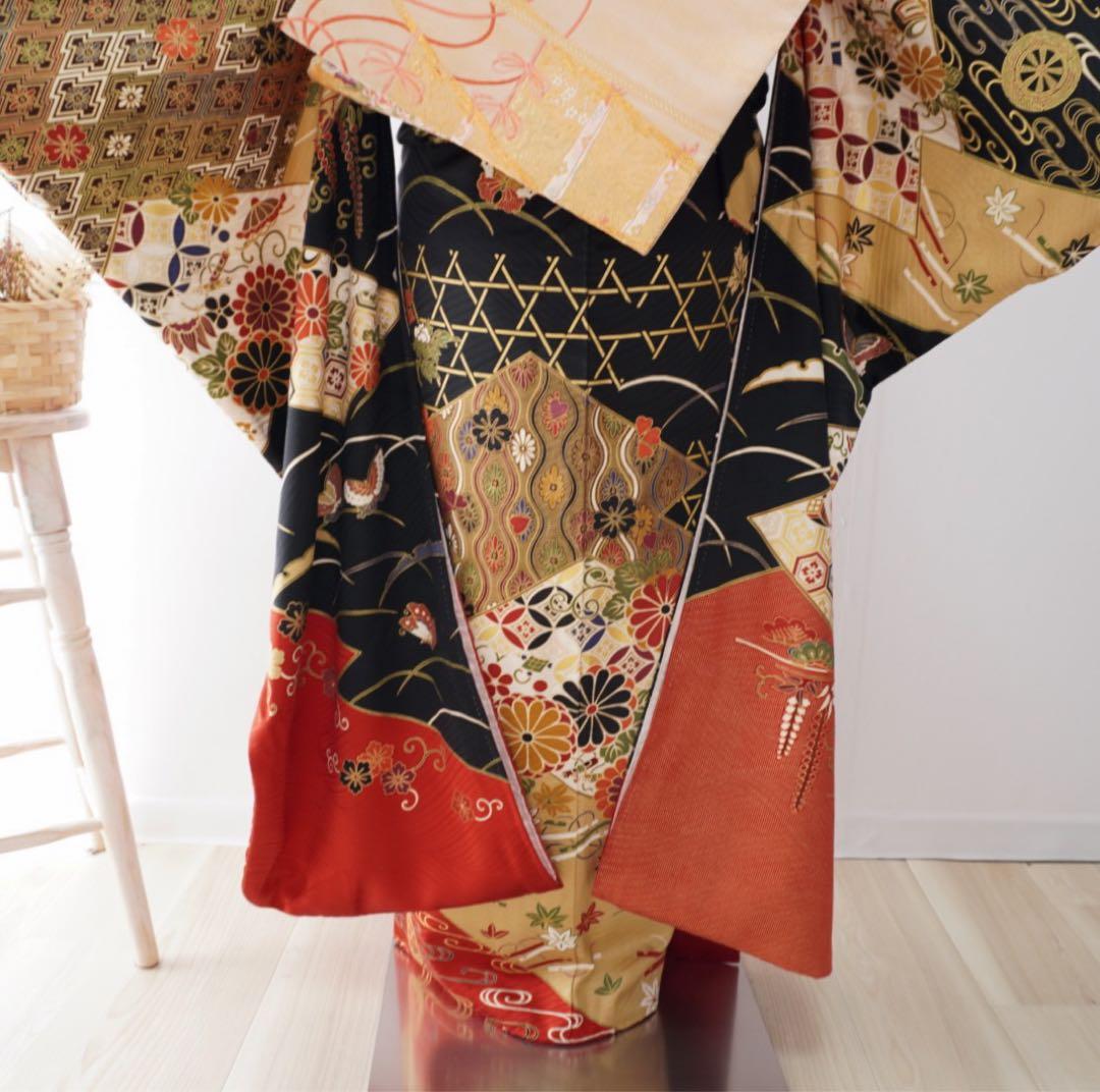 振袖　フルセット　5点セット382 F すべて正絹