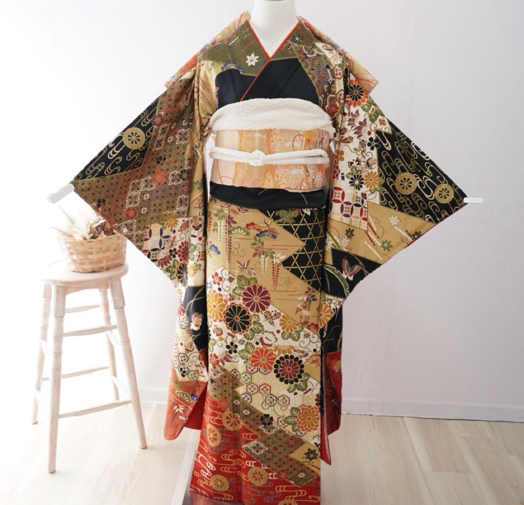 振袖　フルセット　5点セット382 F すべて正絹