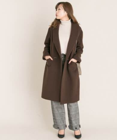 アーバンリサーチロッソ ショールオーバーコート 茶色