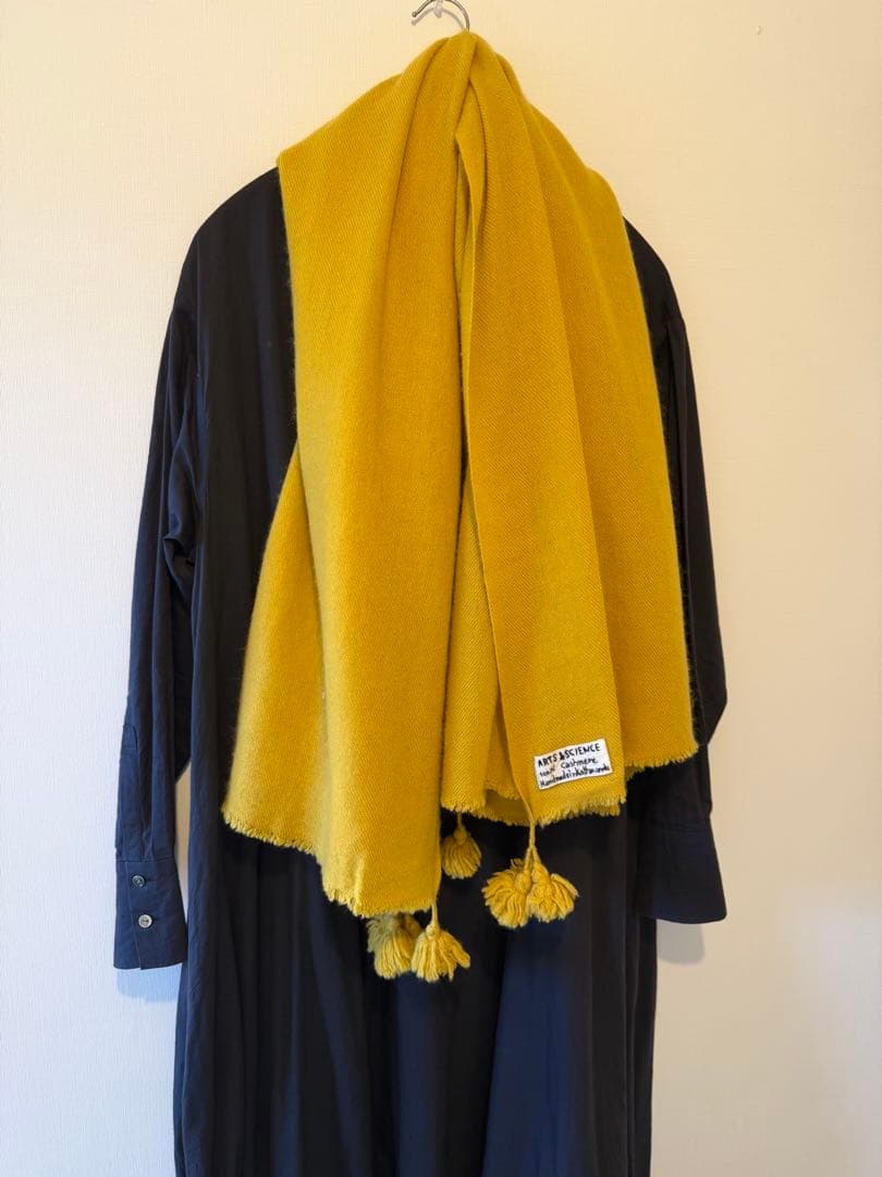 ARTS&SCIENCE『Big tassel shawl」カシミヤショール