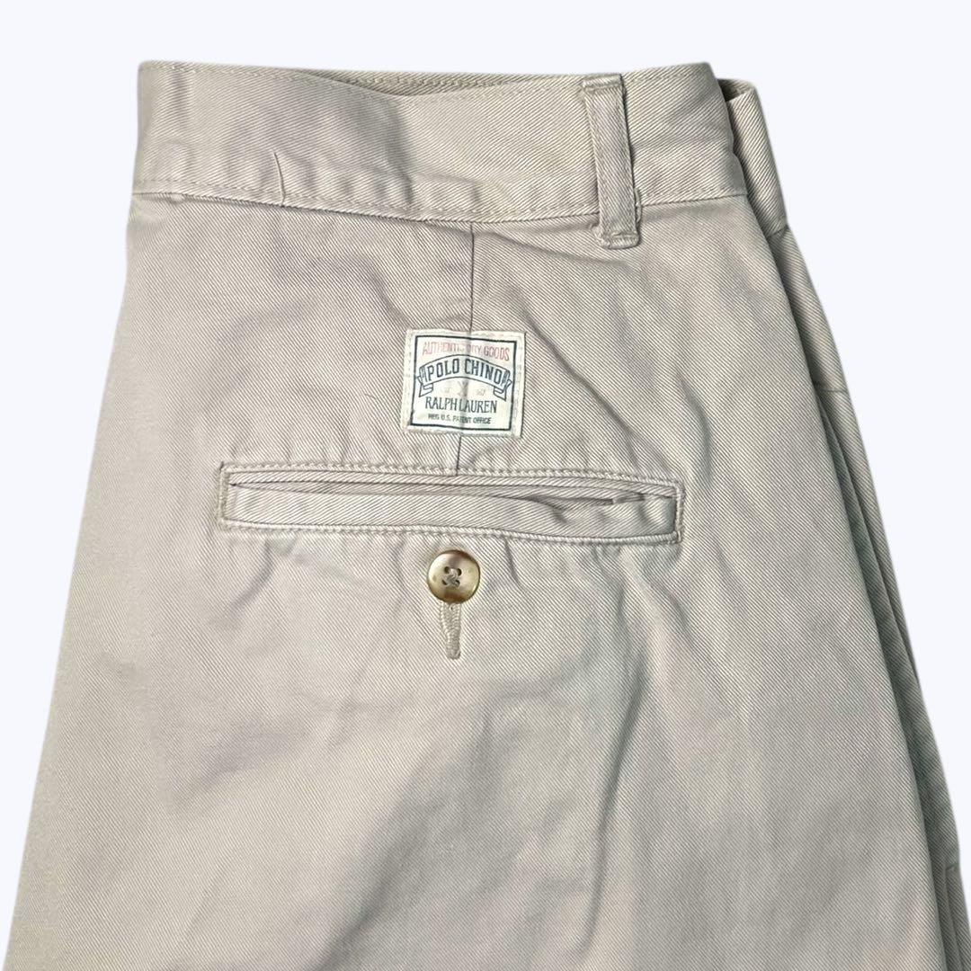 【希少❗️】90's'Ralph LaurenポロチノUSA製2タック初期タグ