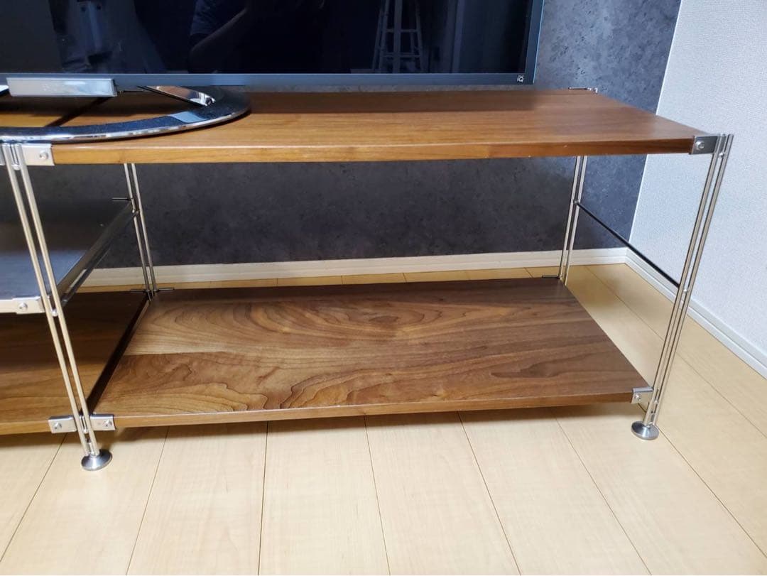 無印良品 ステンレスユニットシェルフ ウォールナット テレビボード