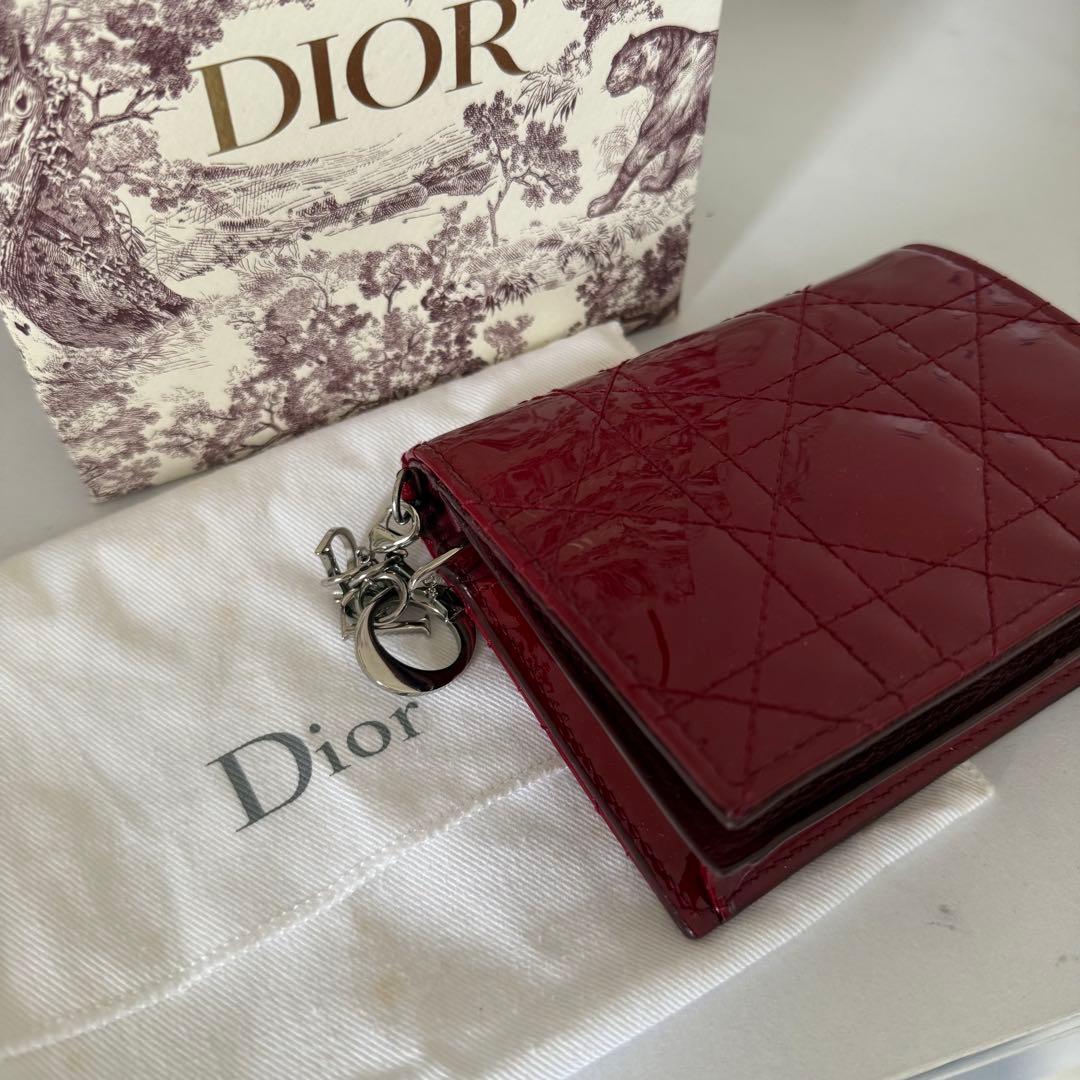 【年末年始配送30日までまむ】Lady Dior Lotus ウォレット