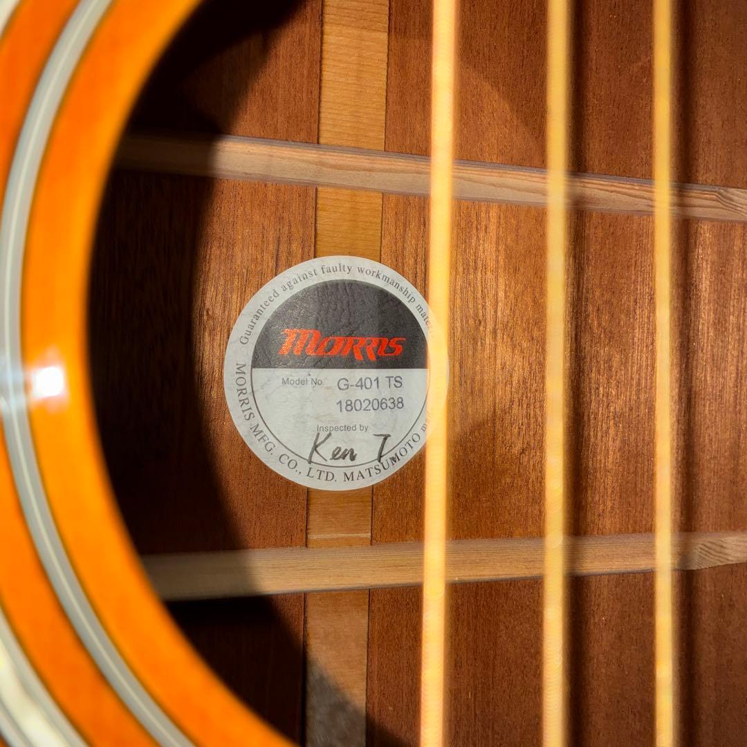 希少！安い！MORRIS G-401 TSエレアコ　アコースティックギター