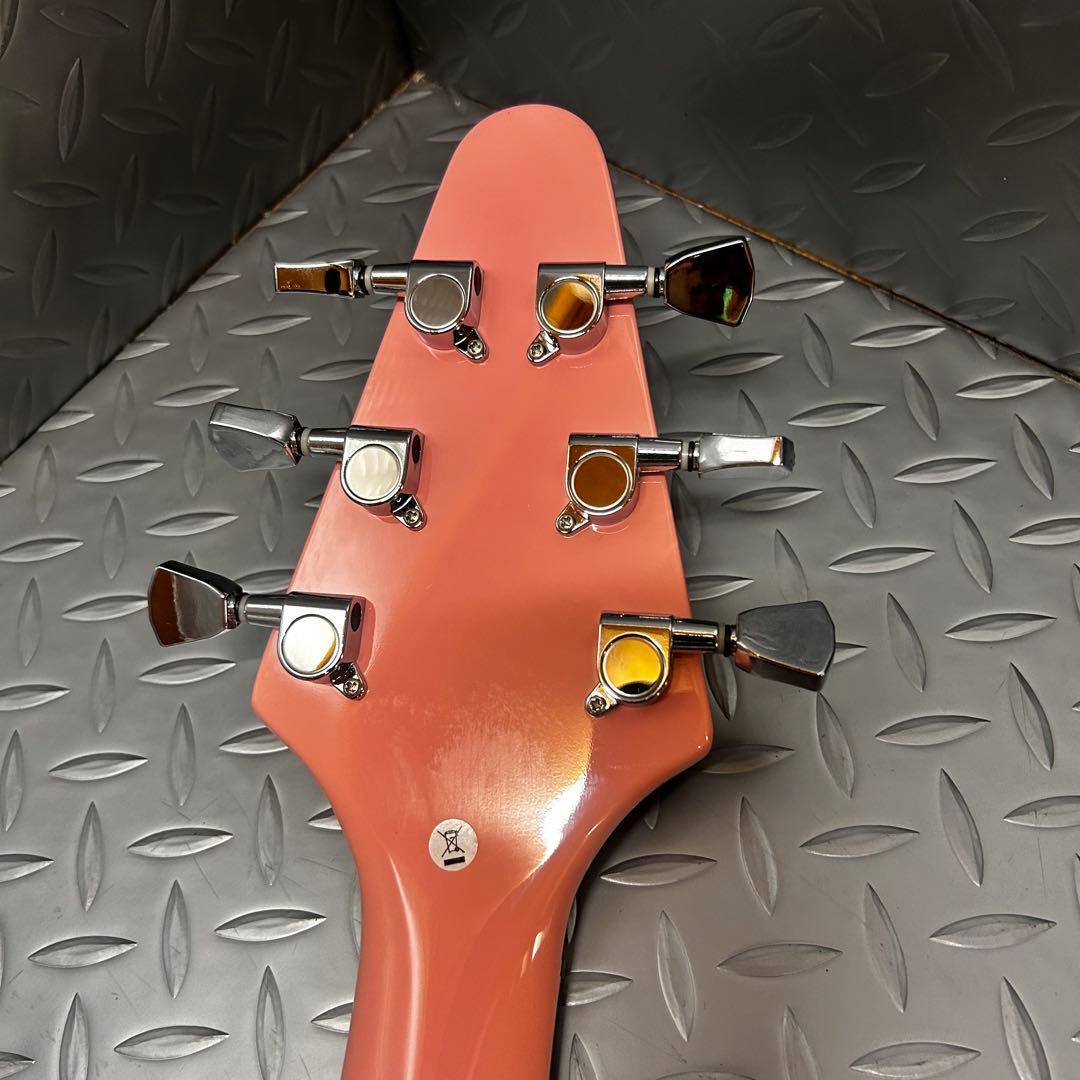 Playtech フライングV FV430 エレキギター ピンク 初心者 女子