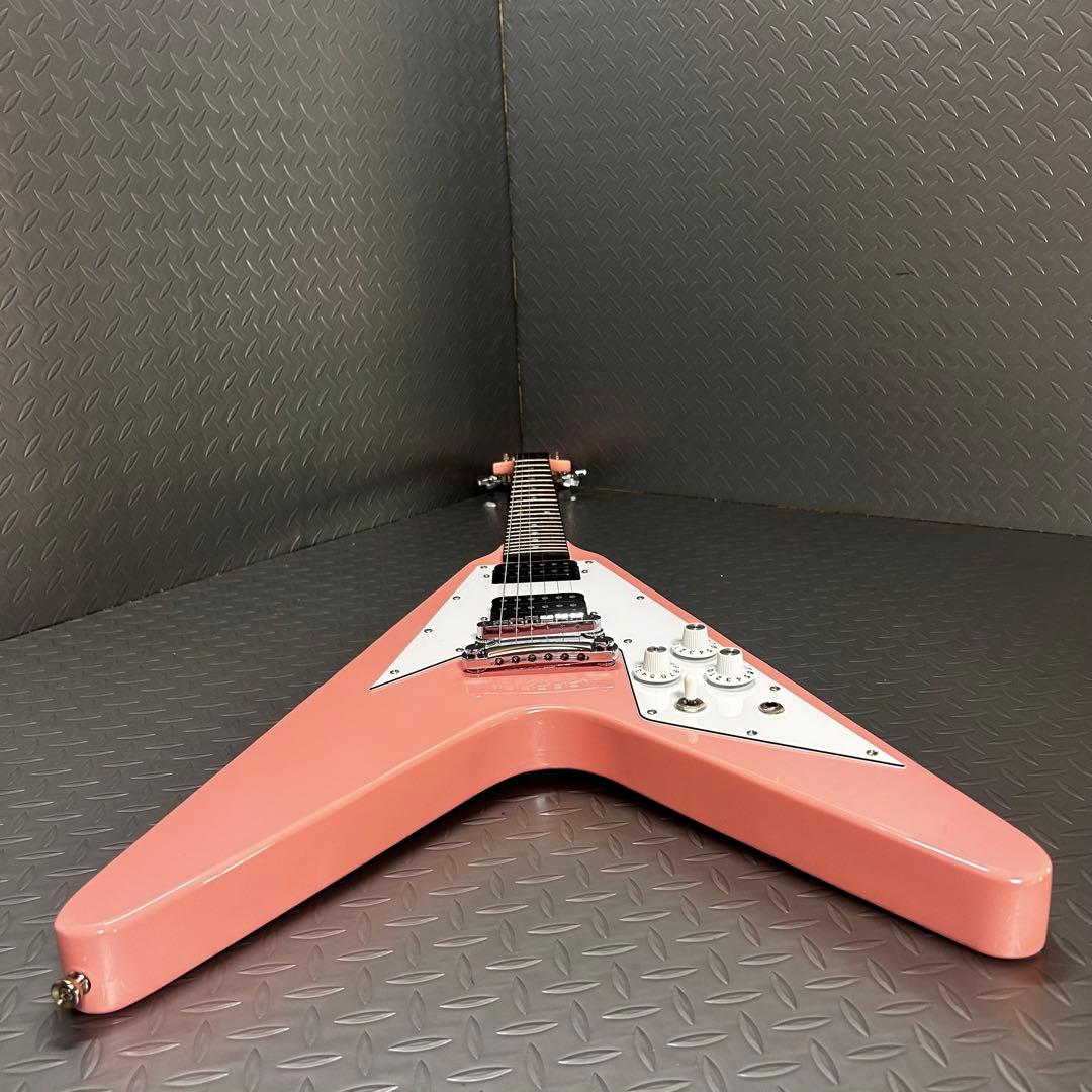 Playtech フライングV FV430 エレキギター ピンク 初心者 女子