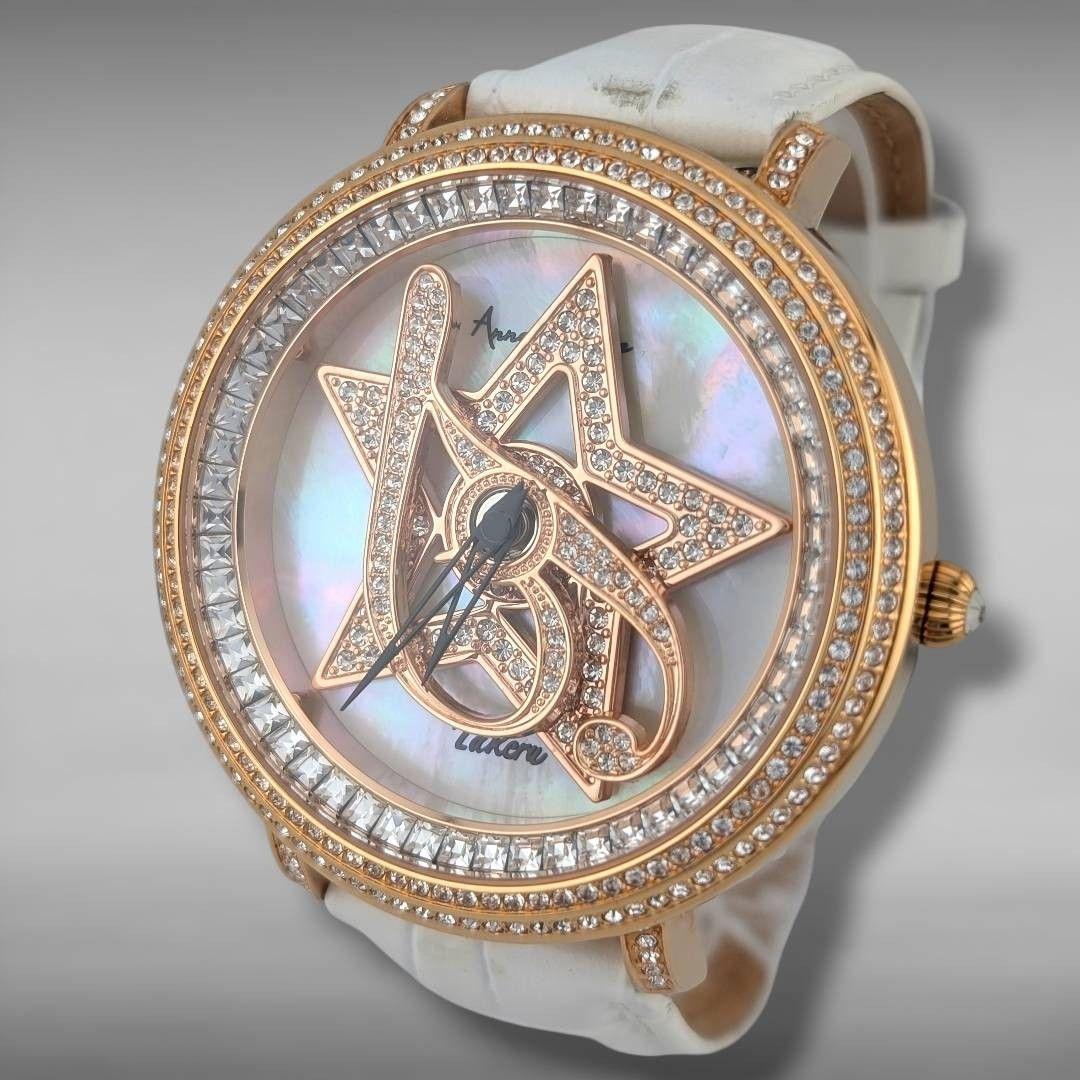 【新品電池・稼働】アンコキーヌ ぐるぐる時計 武尊モデル シェル文字盤