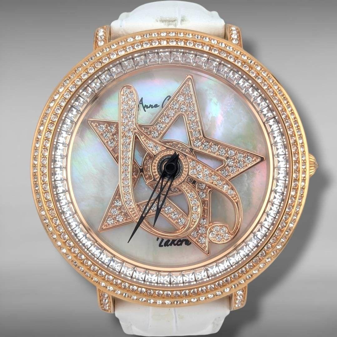 【新品電池・稼働】アンコキーヌ ぐるぐる時計 武尊モデル シェル文字盤