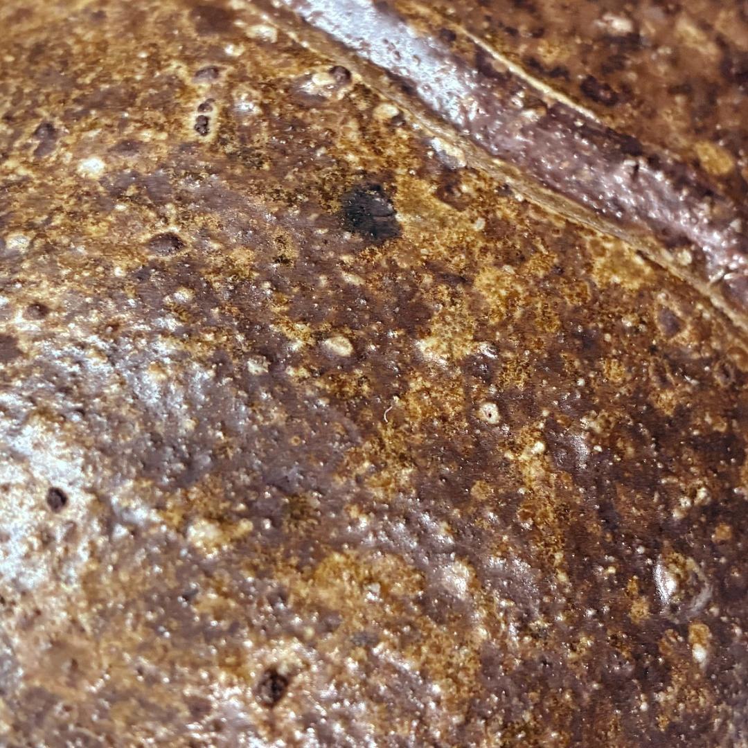 ■備前焼 斉藤隆 作 花入 共箱あり 師：伊勢崎淳