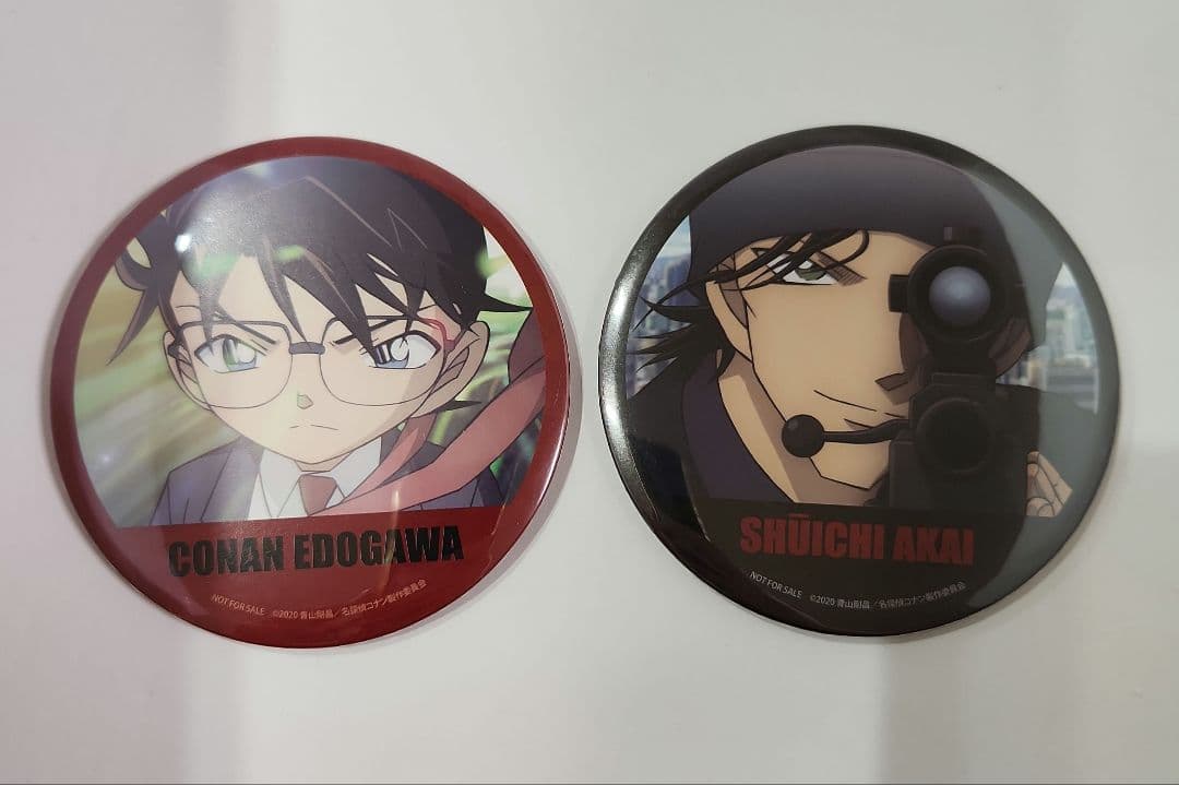 名探偵コナン 緋色の弾丸 アニメイト購入特典江戸川コナン＆赤井秀一 缶バッジ