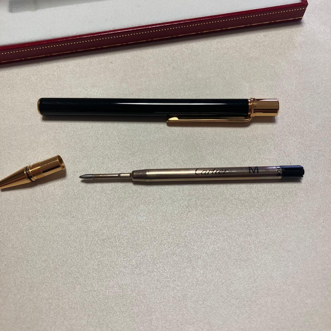 カルティエ★ Cartierボールペン　マストドゥ ツイスト式　黒色　金色