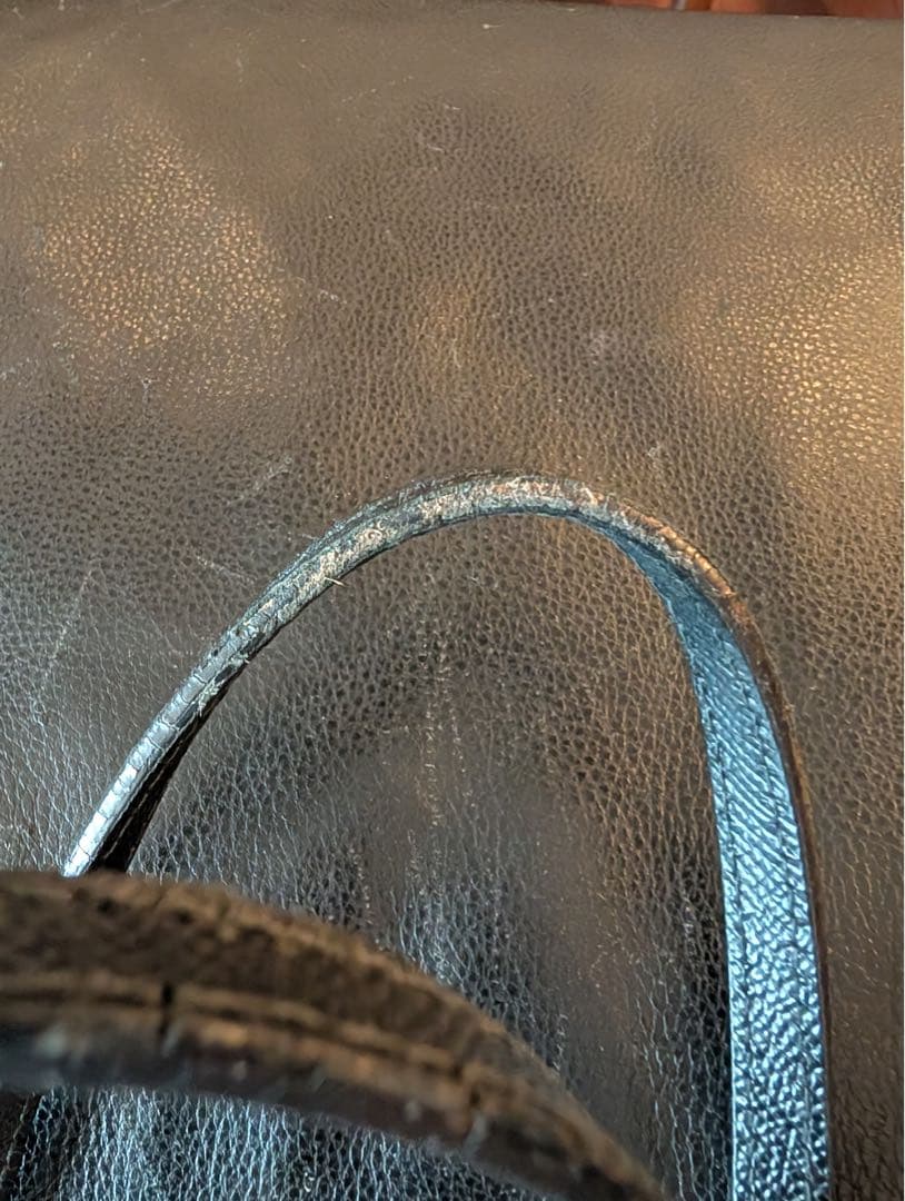 【Dolce & Gabbana レザートートバッグ／ブラックxグレー】