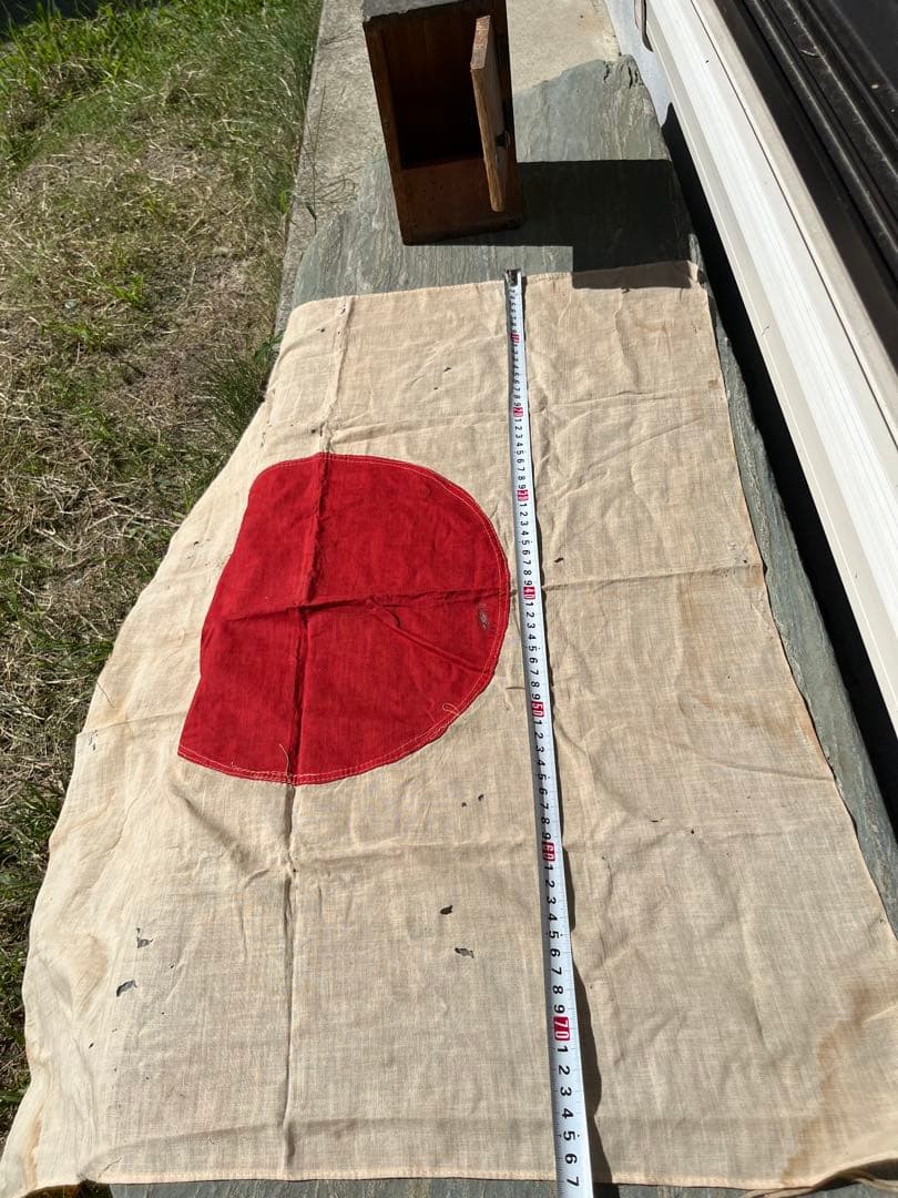 国旗　アンティーク　木箱　戦時中