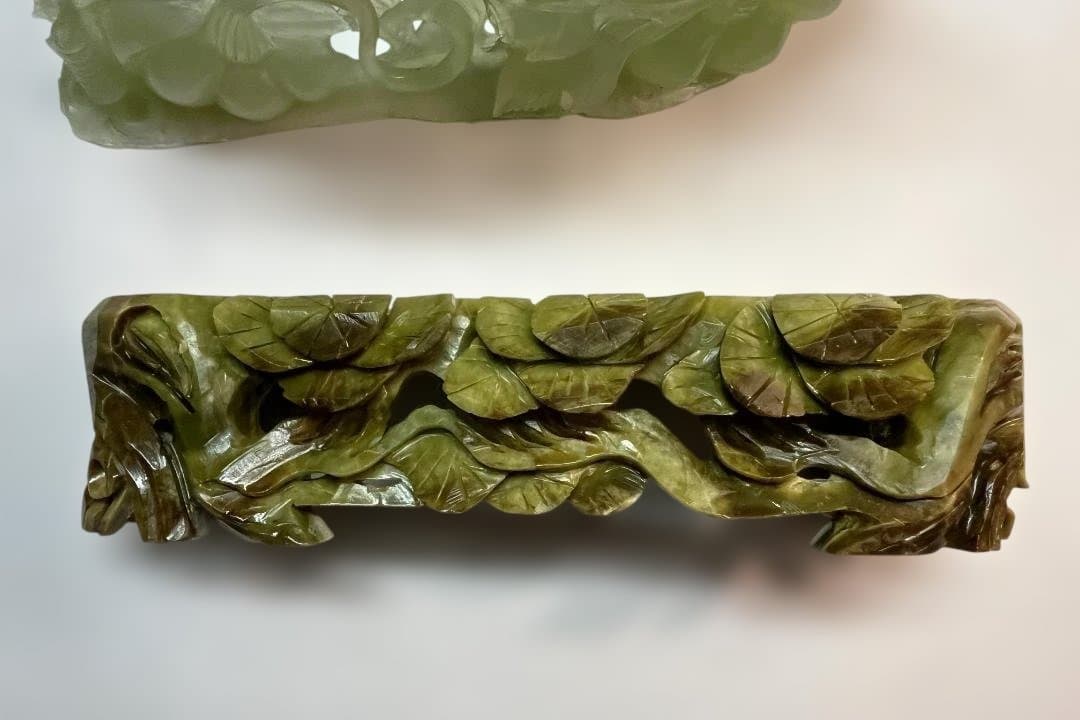 中国美術 中国古玩 天然玉石 砡製 オブジェ 唐物