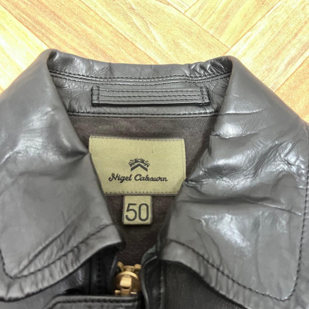 超希少　ナイジェルケーボン　レザージャケット　シングルライダース　50