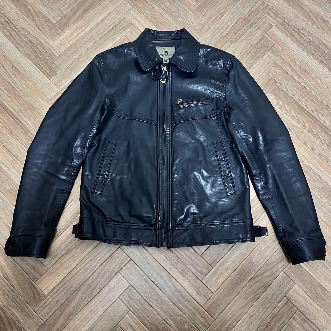超希少　ナイジェルケーボン　レザージャケット　シングルライダース　50