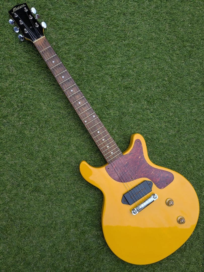Maison TV YELLOW P90 レスポールjrダブルカッタウェイ
