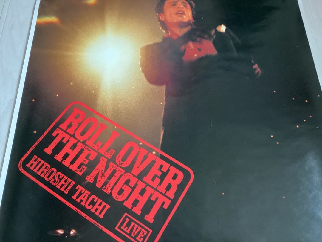 ★ポスター/舘ひろし/ROLL OVER THE NIGHT/1981/ピン穴有