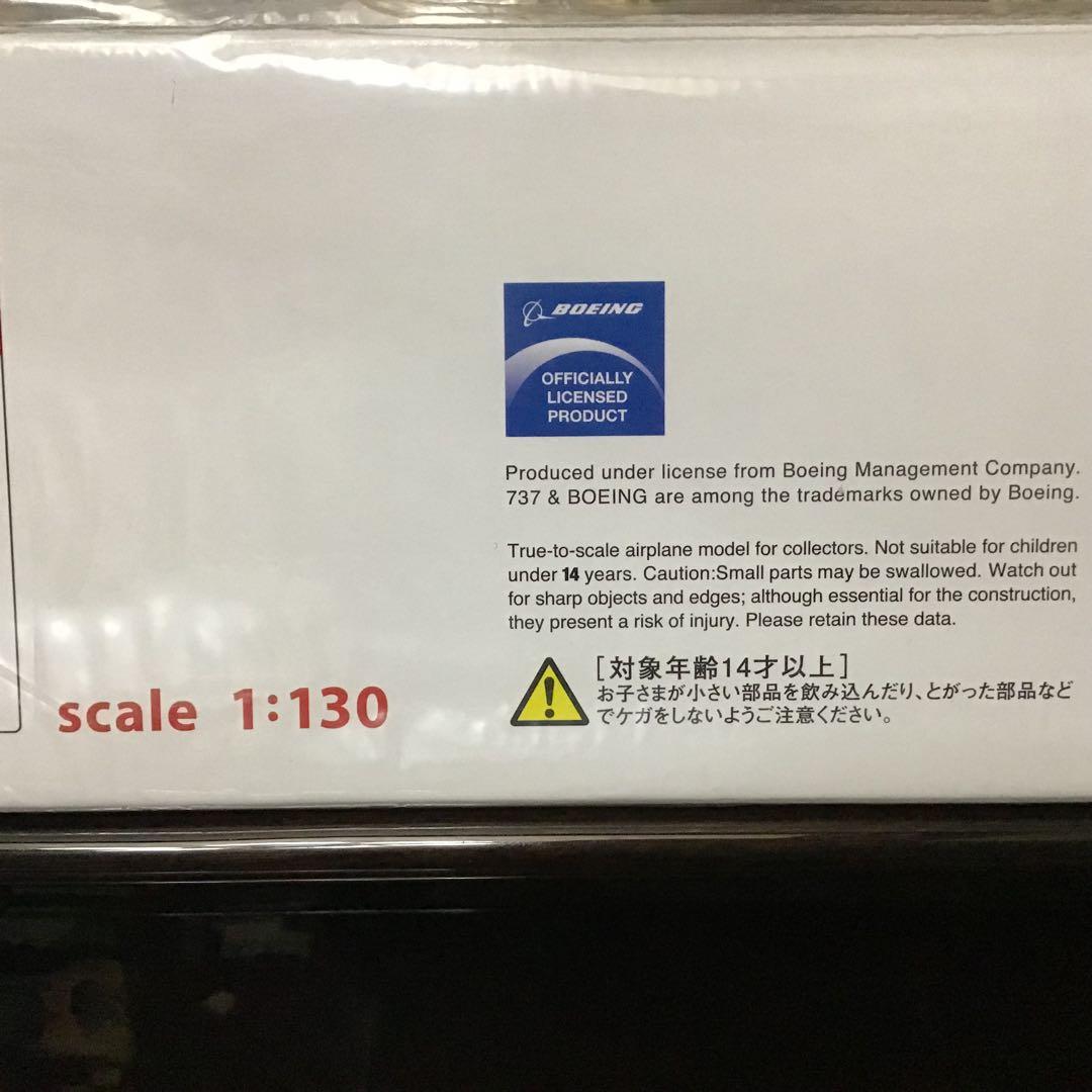 モデルプレーン　1/130 JTA737-800 空手ジェットスナップインモデル