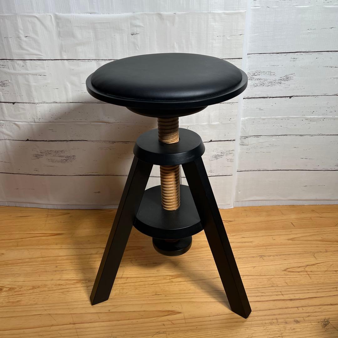 広松木工　LUME スツール　回転式　サイドテーブル　ミニクッション