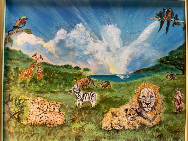 野生の王国　フィギュア付きアクリル画