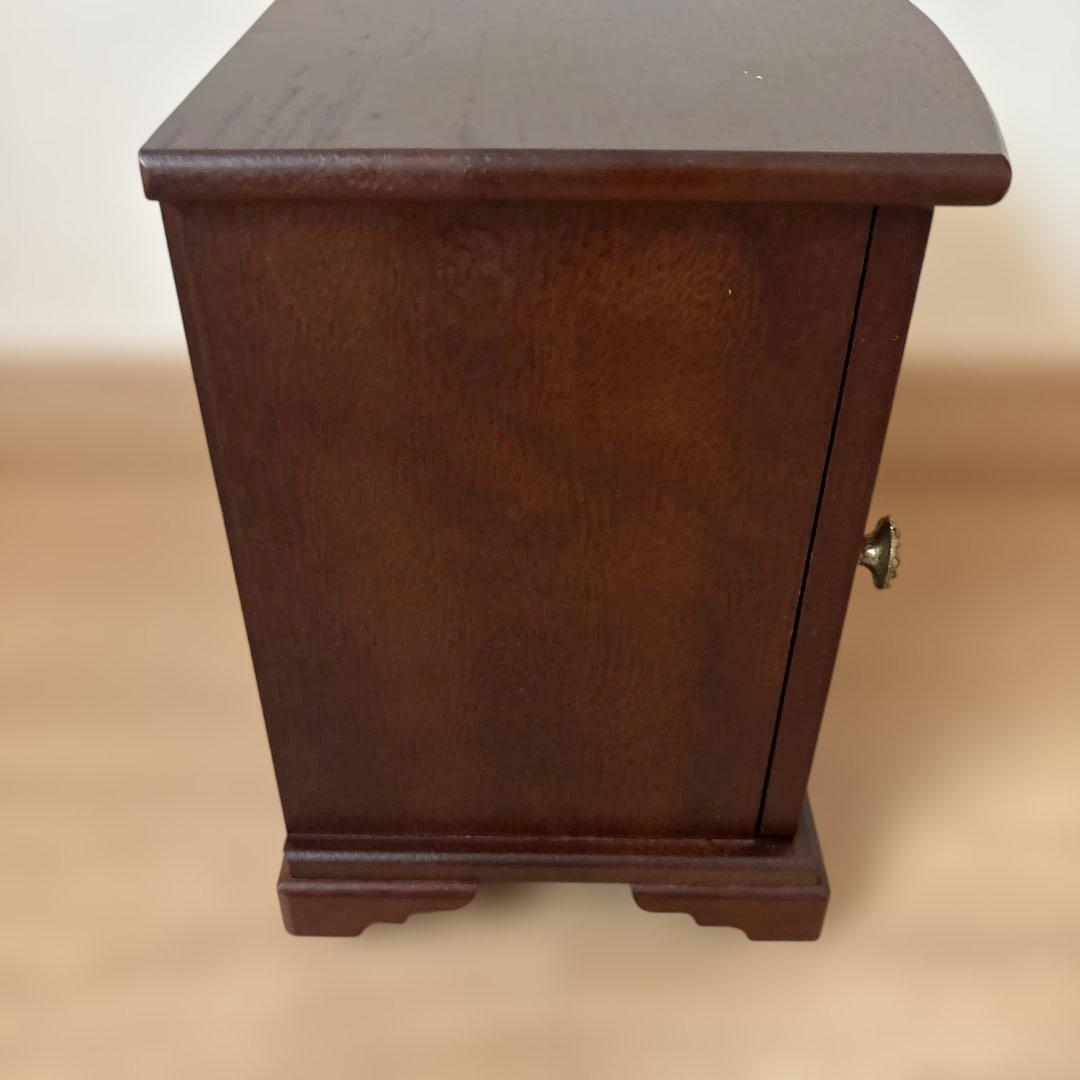 イタリア刺繍 ゴブラン織り 天然木 宝石棚 レトロ アクセサリーボックス