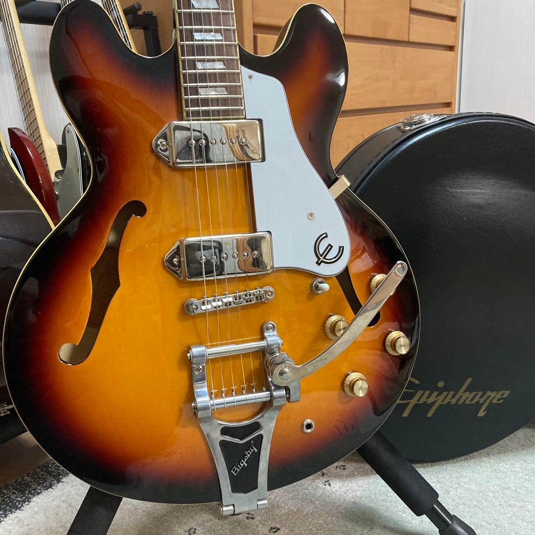 羊*様 Epiphone Casino Bigsby ハードケース付き美品 送料