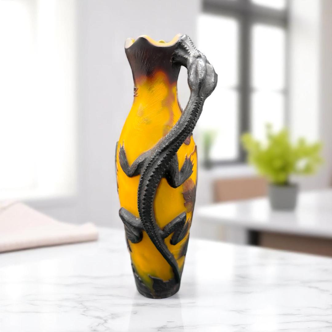 高さ30㎝【希少】エミールガレ風　レプリカ　水差し　花瓶