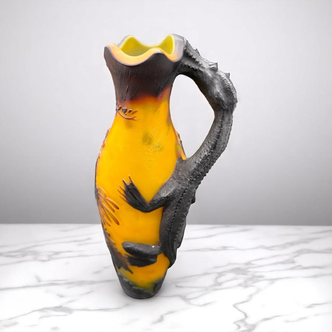 高さ30㎝【希少】エミールガレ風　レプリカ　水差し　花瓶