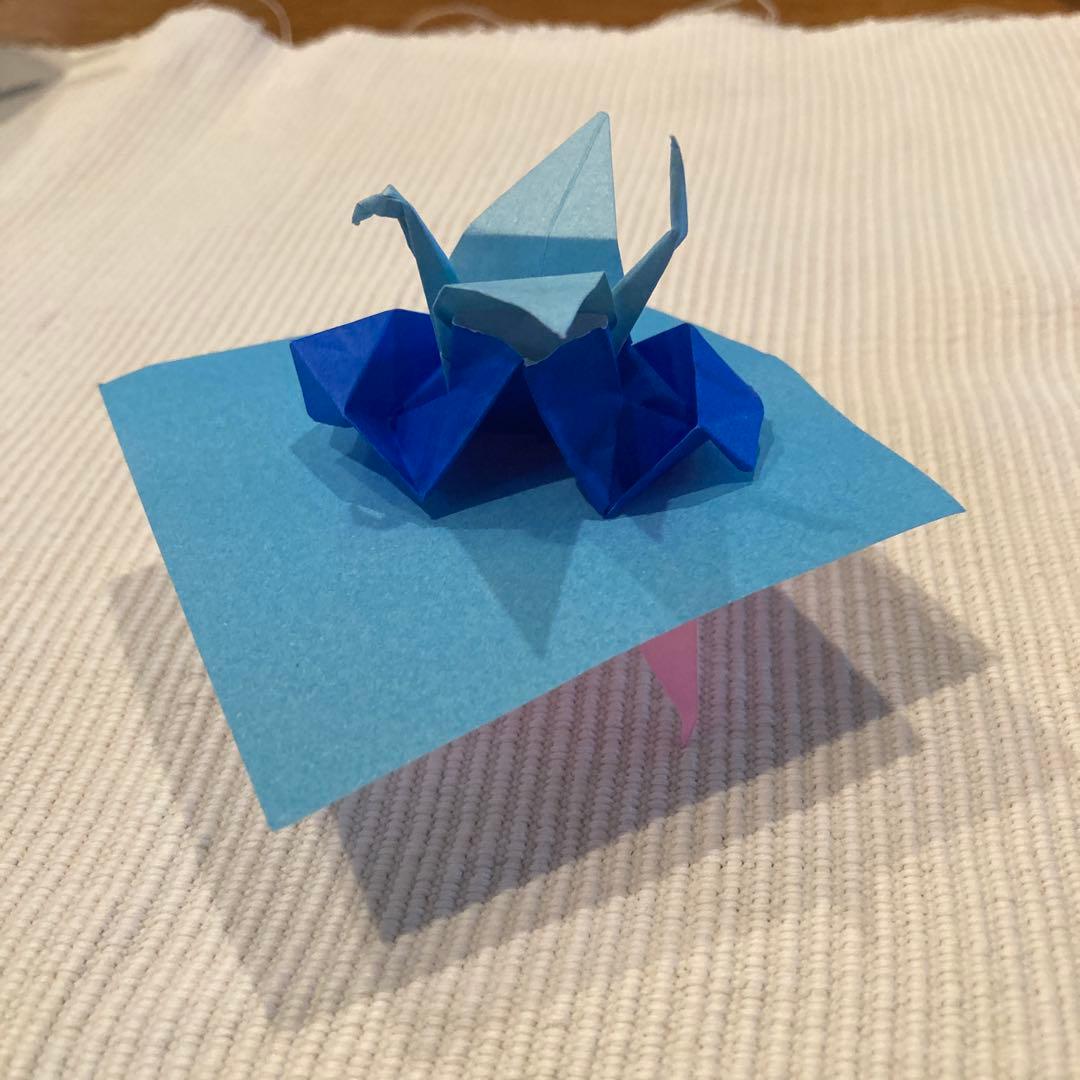 折り紙作品 船に乗る鶴