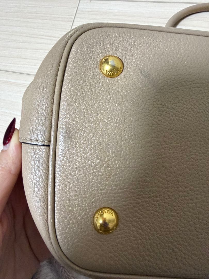 PRADA プラダ ハンドバッグ 2WAYベージュ 正規品 型崩れあり 美品