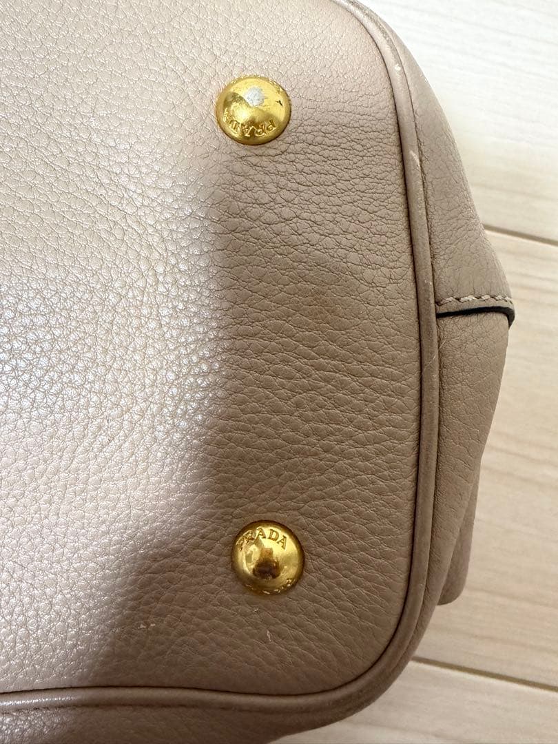 PRADA プラダ ハンドバッグ 2WAYベージュ 正規品 型崩れあり 美品