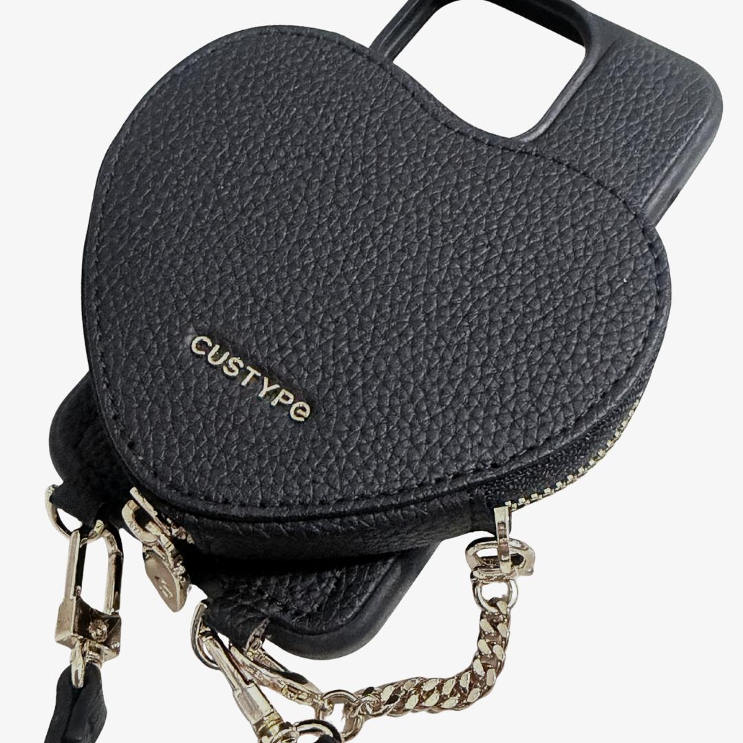 【iPhone 13 Pro 用】CUSTYPE ハートデザインキット ブラック