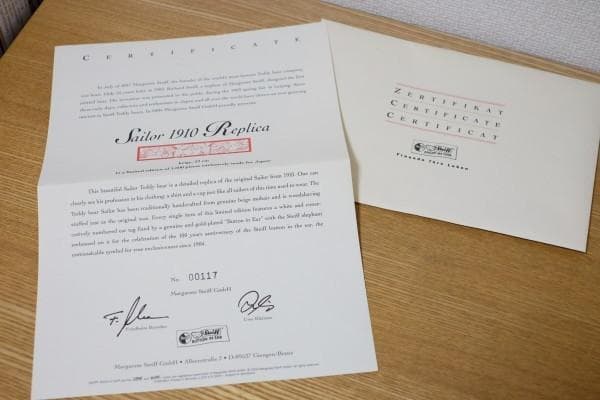 限定品 Steiff Sailor 1910 Replica  テディベア