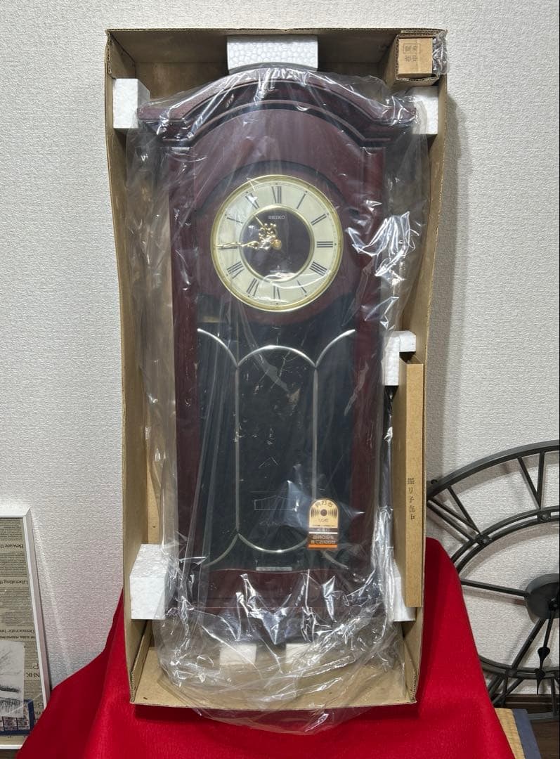 か*ん様 未使用　希少　セイコークォーツ　クロック　振り子時計　レトロ　服部 P