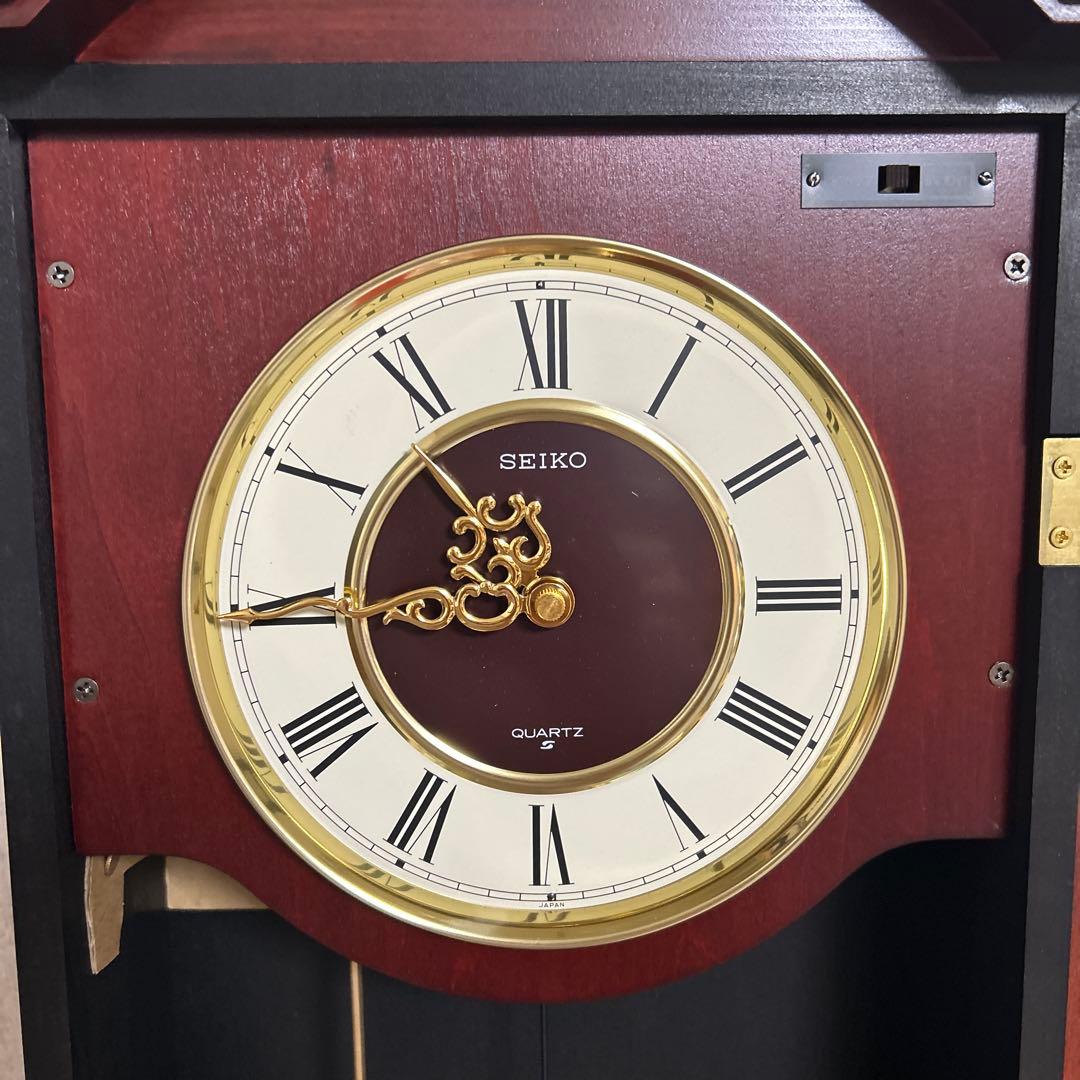 か*ん様 未使用　希少　セイコークォーツ　クロック　振り子時計　レトロ　服部 P