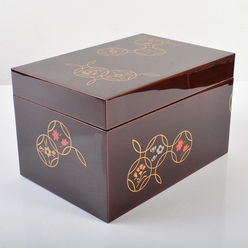 輪島塗　宗陽造　七宝蒔絵　茶箱　茶筅筒　茶碗など　四点　一式　M　R6237