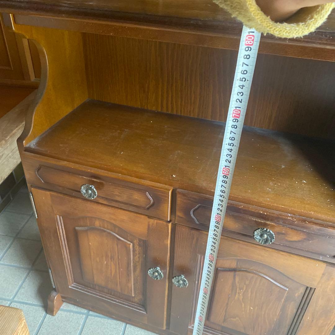 昭和レトロ　アンティーク調　木製キャビネット 幅約70cm 洋風　カリモク