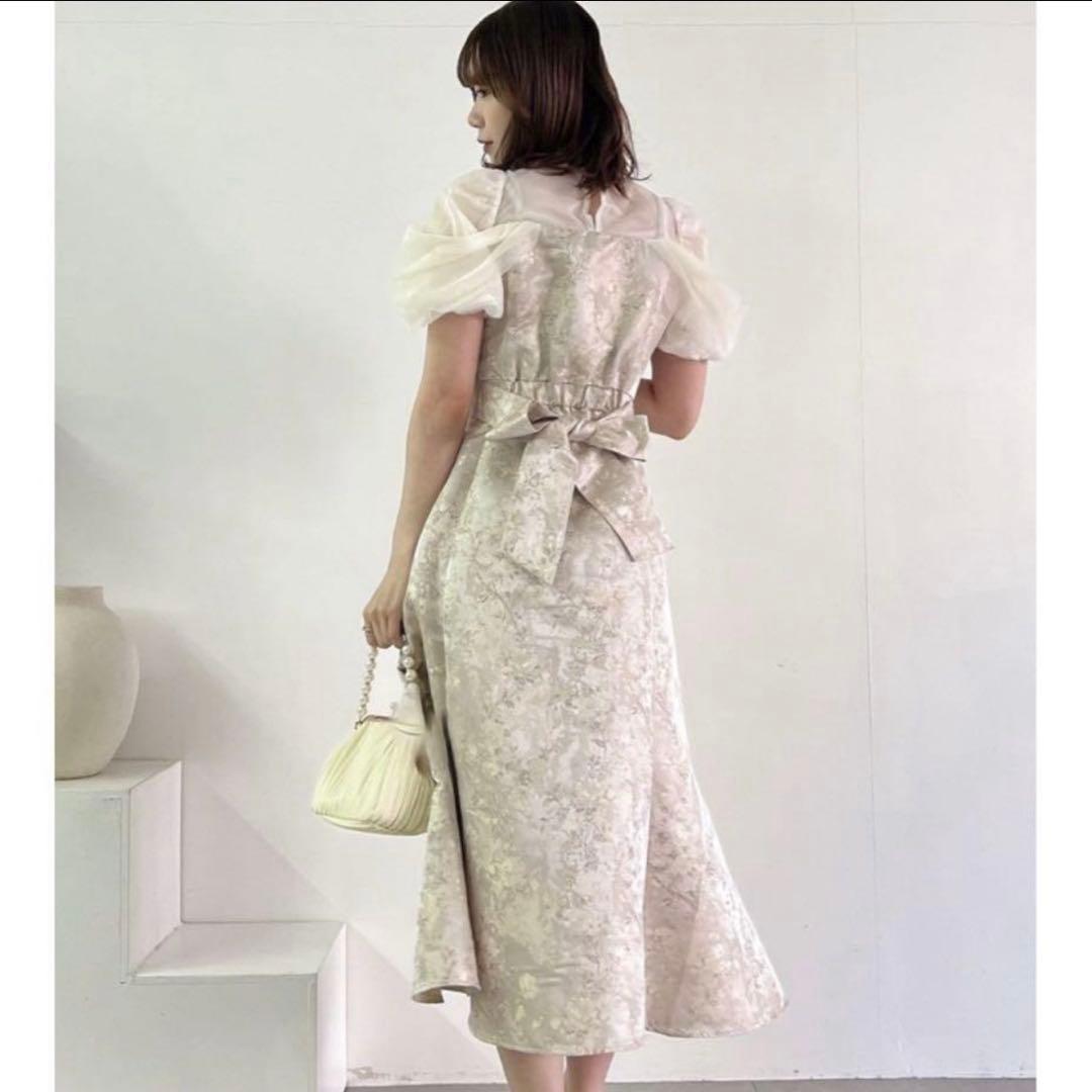 dazzlin シアーベールジャガードワンピース